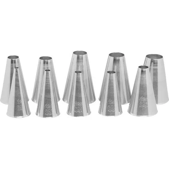 Piping Tube Plain Set 10pc