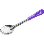 Basting Spoon Perforated Stainless Steel Purple Handle 330mm