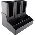 Chef Inox 6-Comp Cup & Condiment Organiser Black