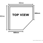 Corner Workbench with 100mm Splashback, 900x900x900mm