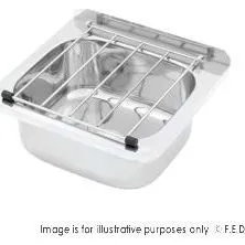 Cleaners Sink (hinged grate) With Wall Mount Brackets AB-CS-B