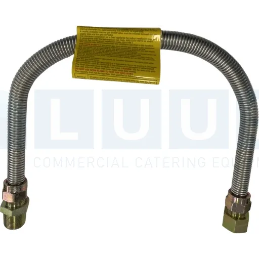 Connector Gas SS304 Corrugated 1/2" 3/4MxF x 24"
