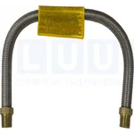 Connector Gas SS304 Corrugated 1/2" 3/4MxM x 18"