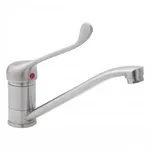 3monkeez Stainless Steel Swivel Lever Handle Sink Mixer. Wels 6 Star 4.5l/Min. Includes Flexi Hoses 1/2" Fi Bsp.