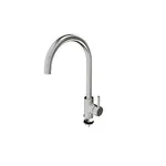 3monkeez Stainless Steel Swivel Gooseneck Sink Mixer. Wels 5 Star 5.5l/Min. Includes Flexi Hoses 1/2" Fi Bsp.