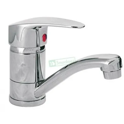 3monkeez Stainless Steel Lever Handle Swivel Basin Mixer. Polished Finish