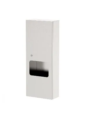 3monkeez Stainless Steel Paper Towel Dispenser With Waste Bin, Wall Mounted, Key Lockable.