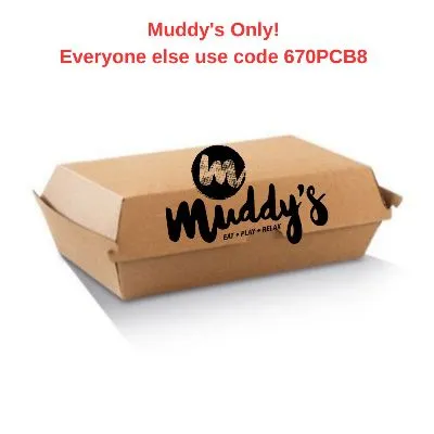 Custom Print Muddy's Corrugated Kraft Brown Large Snack Box [pack 200]