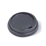 245-475ml / 8-16oz 90mm Black Plastic Coffee Cup Lid [50 Pack]