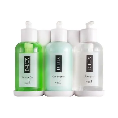D-Lux White Refillable Shampoo / Conditioner / Body Wash Dispenser