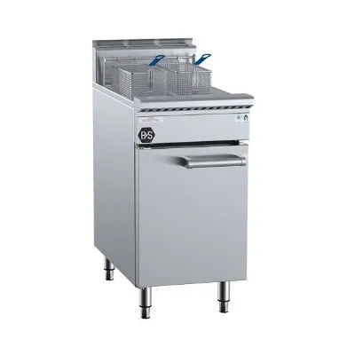 B+s Black Turbo Fryer 450mm, Single Pan , Double Basket, 87mj