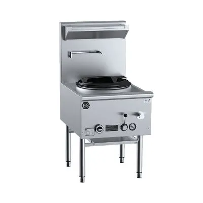 B+s Black Single Hole Deluxe Waterless Wok Table