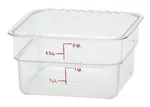 Cambro Camsquare Polycarb Storage Container, Clear, 1.9l