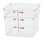 Cambro Camsquare Polycarb Storage Container, Clear, 7.6l