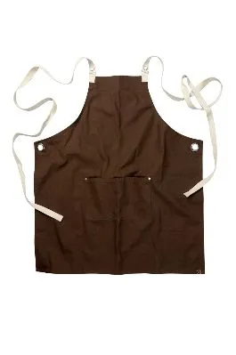Bib Apron Byron Cross-Back — Brown