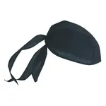 3 Panel Bandana - Black - 120gsm Lightweight Poly/Cotton 3 Panel Tie Back Design