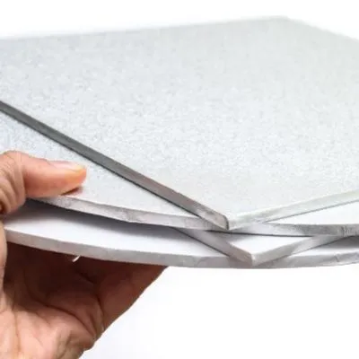 Cake Board Round Masonite Silver — 250mm Pack 10