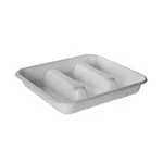 Eco-Products 7 Inch 3-Compartment Taco Sugarcane Tray 184 X 171 X 25mm [pack 50 / 300]