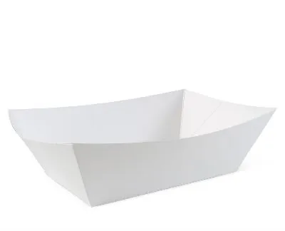 Clearance Line #5 Extra-Large White Food Tray [200 Pack]
