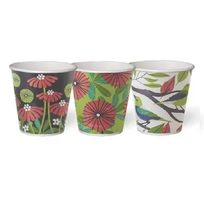 245ml / 8oz Squat Grasp The Moment Single Wall Pla Coffee Cups [50 Pack]