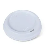 245-475ml / 8-16oz 90mm White Plastic Coffee Cup Lid [1000 Pack]