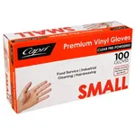 Small Clear Powdered Vinyl Gloves [pack 100 / Ctn 10 X 100]