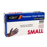 Small Blue Powdered Vinyl Gloves [pack 100 / Ctn 10 X 100]