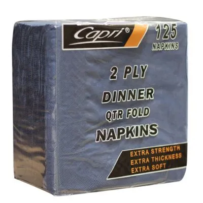 Dark Blue 2 Ply Qtr Fold Dinner Napkin  [pack 1000]