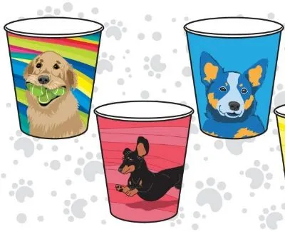 245ml / 8oz Dog Core Series Double Wall Coffee Cup [500 Pack]