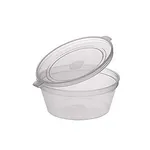 1oz / 30ml Wide Base Sauce Cup With Hinged Lid [100 Pack]