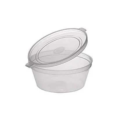 1.5oz / 45ml Wide Base Sauce Cup With Hinged Lid [100 Pack]