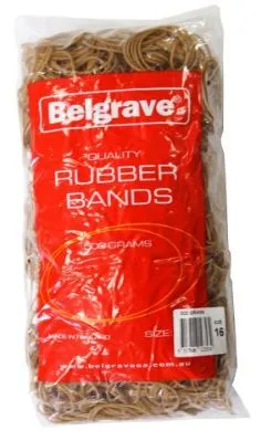 #16 Rubber Bands  63mm X 1.5mm Natural [bag Of 500gm]