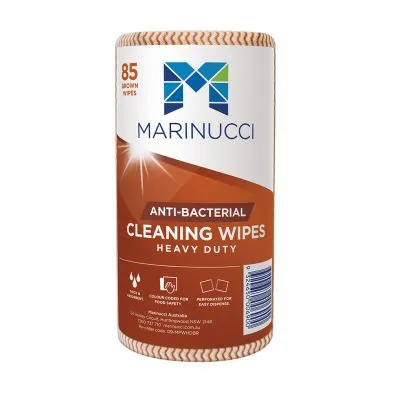 Brown Heavy Duty Anti Bacterial Wipes 85 Sheet Roll