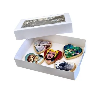 Biscuit Box Rectangle With Window 10 X7 X 2 (h) Cm; Pack Qty 100