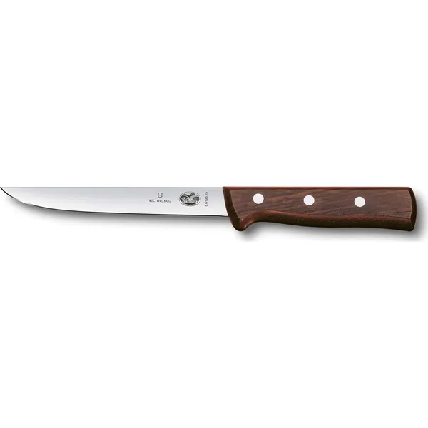 Boning Knife, 15cm Straight Edge, Narrow Blade, American Handle - Wood
