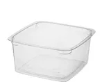 250ml Clear Plastic Square Container Pack Qty 25; Carton Qty 500