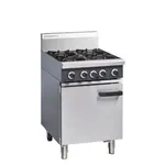 Cobra Cr6d - 600mm Four Burner Gas Range Static Oven, Lpg