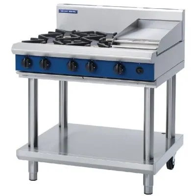 Blue Seal By Moffat Freestanding 4 Burner Propane Gas Cooktop With Griddle Plate G516c-Ls ; Lpg/Propane