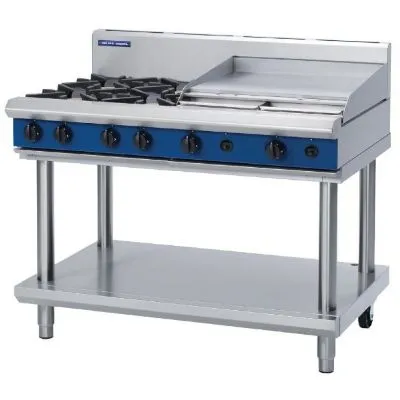 Blue Seal By Moffat Freestanding 4 Burner Propane Gas Cooktop With Griddle Plate G518b-Ls ; Lpg/Propane