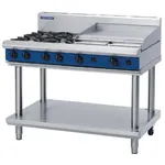 Blue Seal By Moffat Freestanding 4 Burner Propane Gas Cooktop With Griddle Plate G518b-Ls ; Lpg/Propane