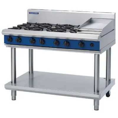 Blue Seal By Moffat Freestanding 6 Burner Propane Gas Cooktop With Griddle Plate G518c-Ls ; Lpg/Propane