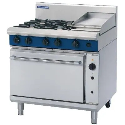 Blue Seal By Moffat 900mm Convection Oven Range With 4 Burners And Griddle Lpg G56c ; Lpg. 4 Burner, 300mm Griddle