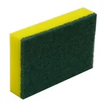 150 X 100mm Green And Yellow Medium Scourer Sponge Pad [10 Pack]