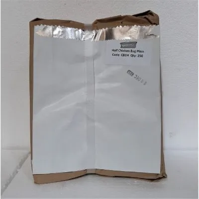 1/2 White Plain Chicken Foil Bag [pack 250]