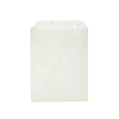 Flat Paper Bag #4 White — Pack 500