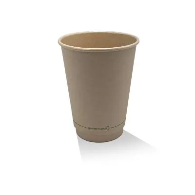 365ml / 12oz Aqueous Bamboo Double Wall Coffee Cup [25 Pack]