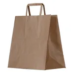 Brown Flat Handle Uber Paper Carry Bag [pack 250]