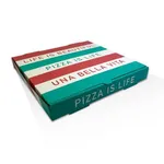 13" White Printed Pizza Box [100 Pack]