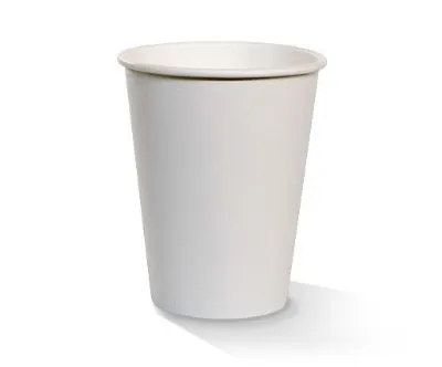 365ml / 12oz White Pe Coated Single Wall Coffee Cup [50 Pack]