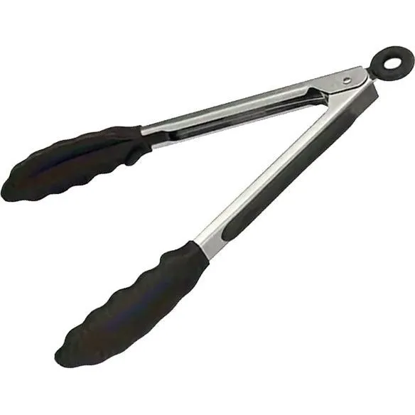 Utility Locking Tong with Black Silicone Head SS 230mm